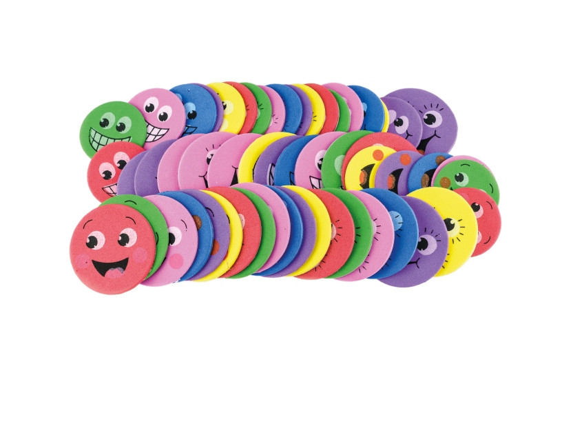 Naklejki z pianki  Uśmiechy 2 (48szt) PVC19 Brewis